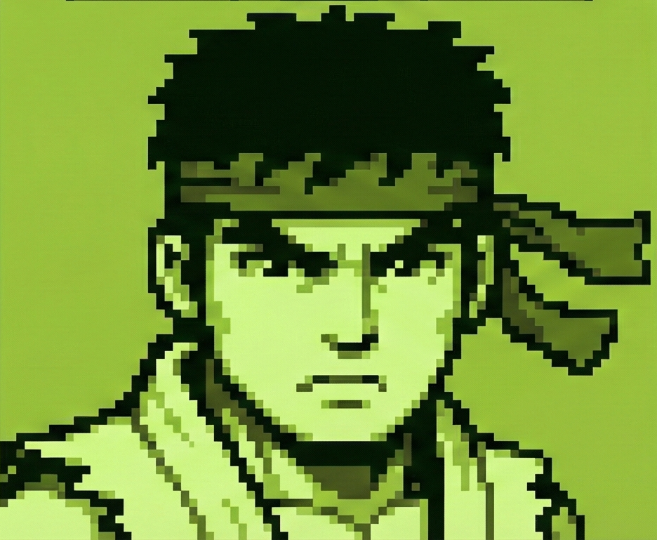 8-bit pixel avatar example - AI generated pixel art profile picture for Discord and gaming