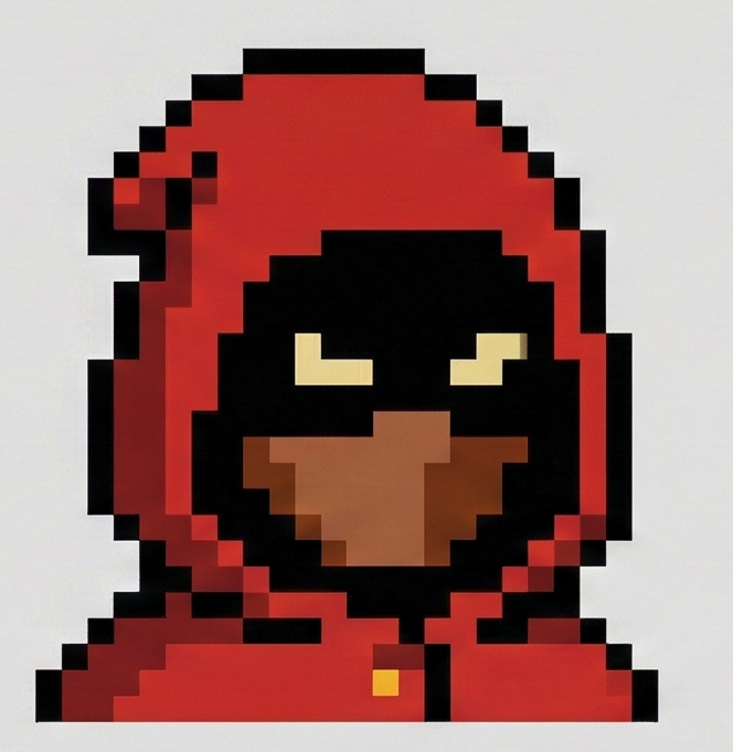 8-bit pixel avatar example - AI generated pixel art profile picture for Discord and gaming
